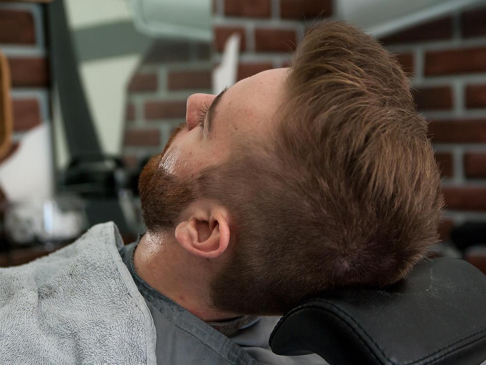 Stock photo of a barbershop client