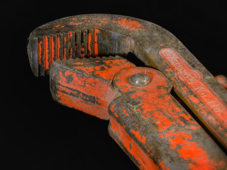 Stock photo of a pipe wrench