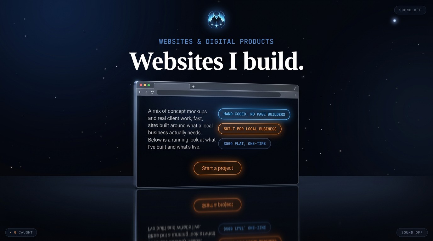 Websites I build page screenshot