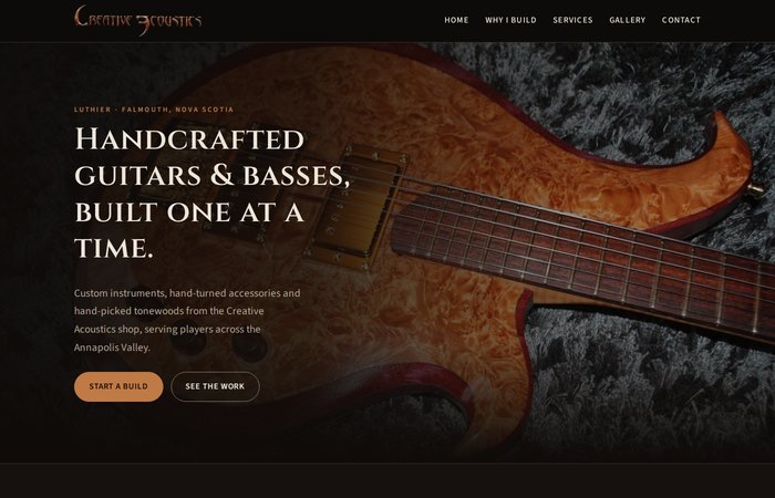 Creative Acoustics Ltd. website